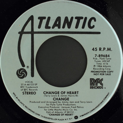 Change : Change Of Heart (7", Mono, Promo)