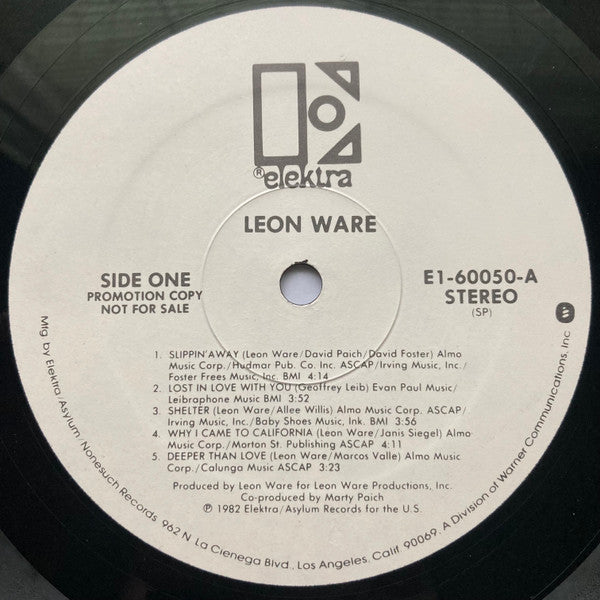 Leon Ware : Leon Ware (LP, Album, Promo, SP)