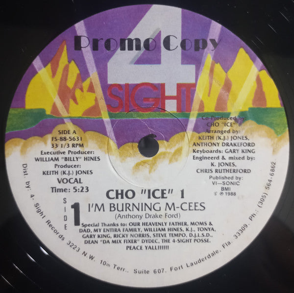 Cho "Ice" 1 : I'm Burning M-Cees (12", Promo)