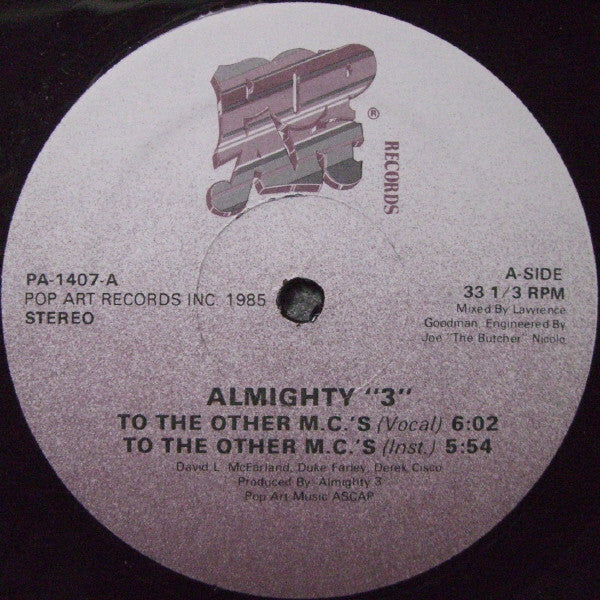 Almighty 3 : To The Other MC's (12")