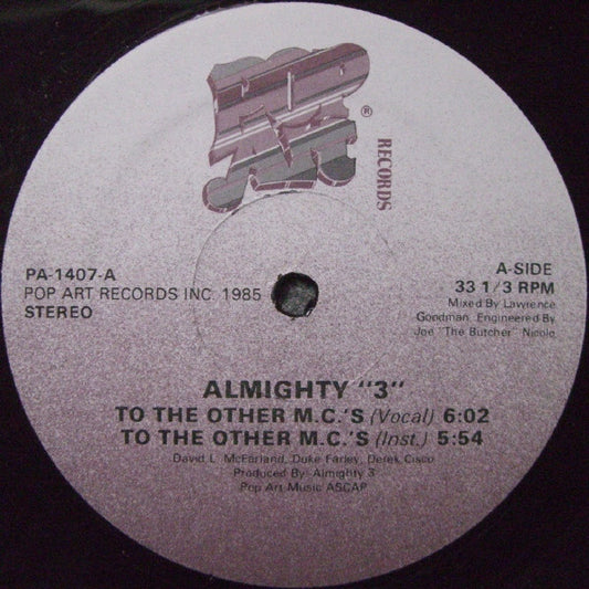 Almighty 3 : To The Other MC's (12")