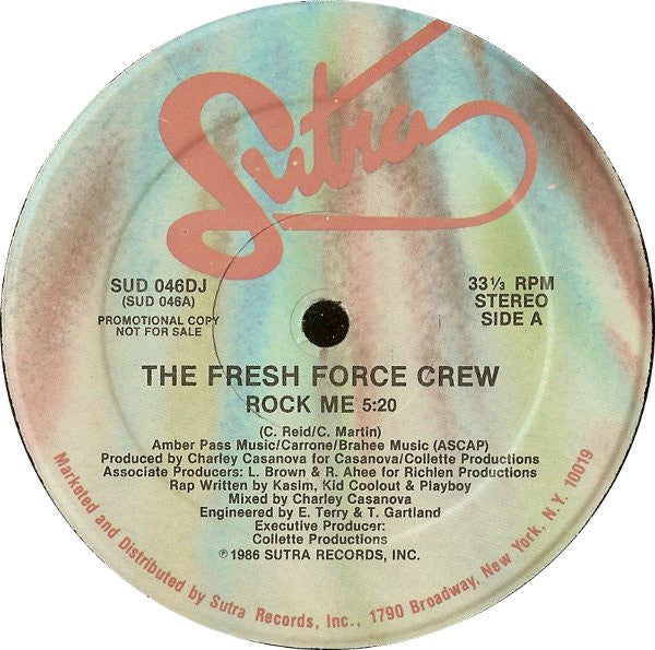The Fresh Force Crew* : Rock Me (12", Single, Promo)