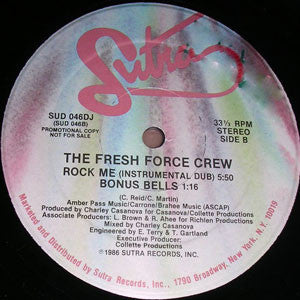 The Fresh Force Crew* : Rock Me (12", Single, Promo)
