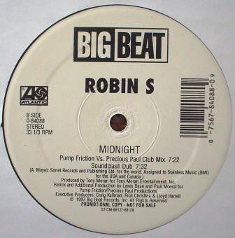 Robin S. : Midnight (12", Promo)