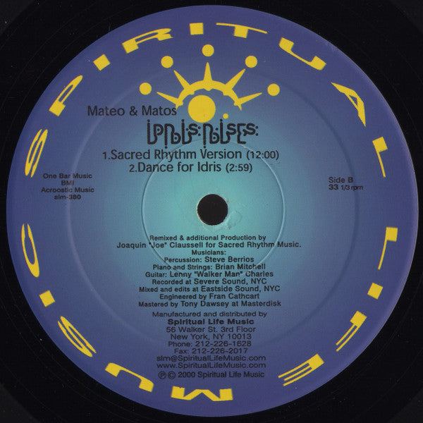 Mateo & Matos : Idris Rises (12")