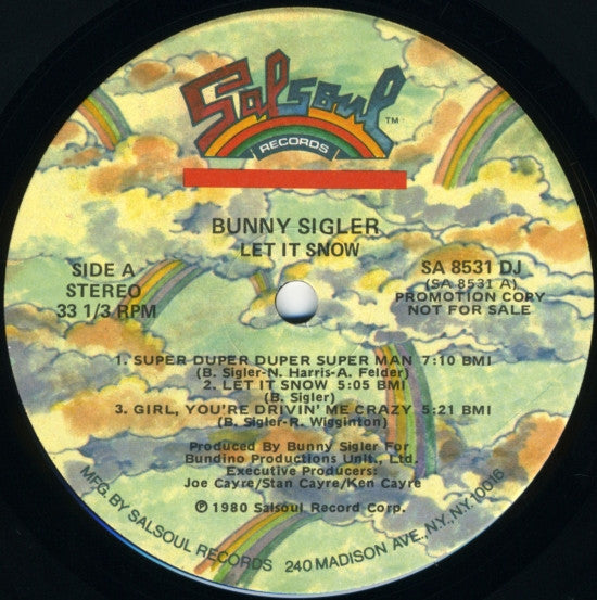 Bunny Sigler : Let It Snow (LP, Album, Promo)