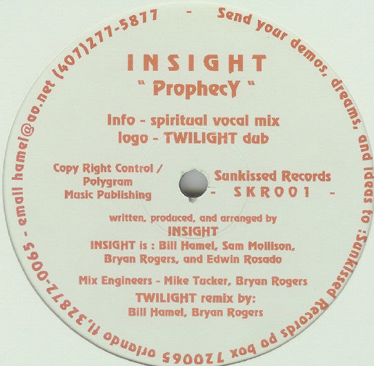 Insight : Prophecy (12")