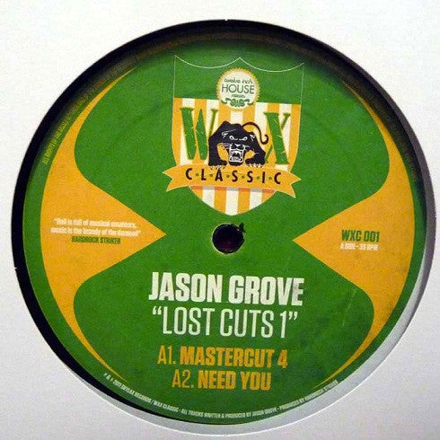 Jason Grove : Lost Cuts 1 (12")