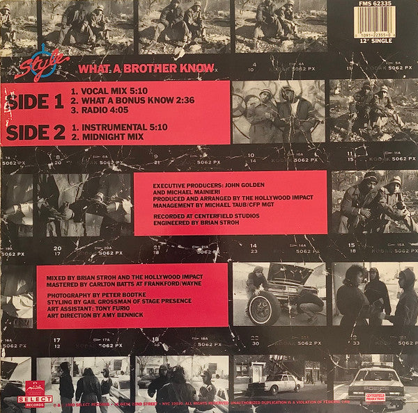 Style (2) : What A Brother Know (12", Single)