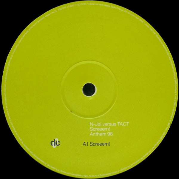 N-Joi Versus Tact : Screeem! (Anthem 98) (12", Single)