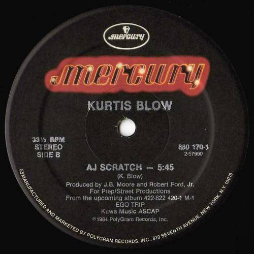 Kurtis Blow : 8 Million Stories / AJ Scratch (12")