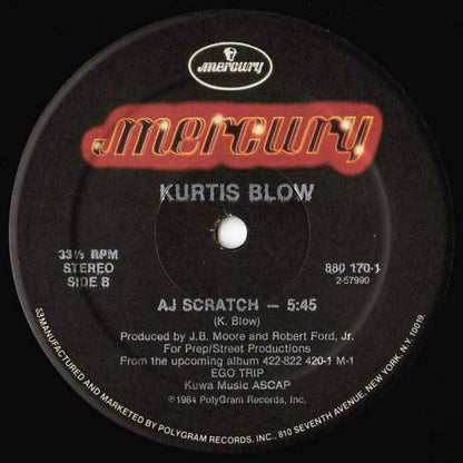 Kurtis Blow : 8 Million Stories / AJ Scratch (12")