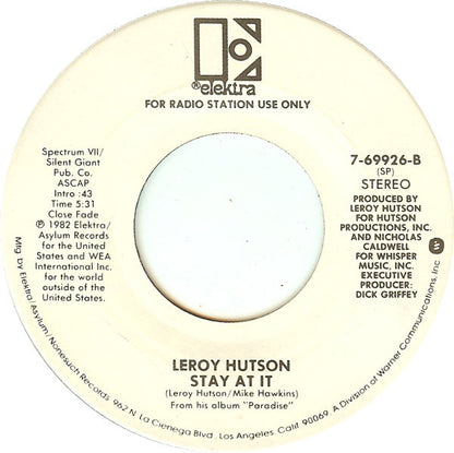 Leroy Hutson : Paradise (7", Promo)