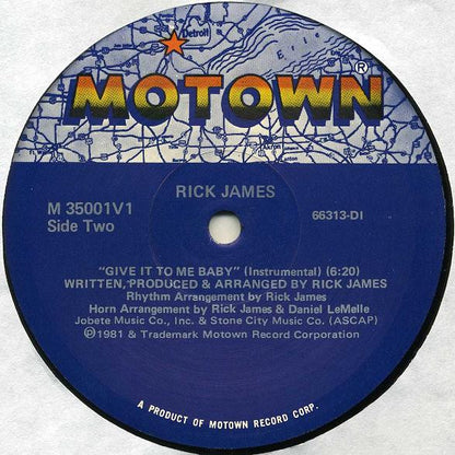 Rick James : Give It To Me Baby (12", Single)