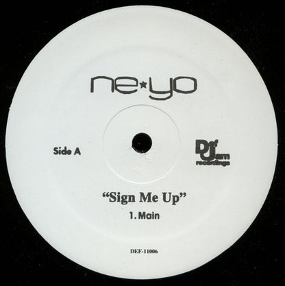 Ne-Yo : Sign Me Up (12", Single)