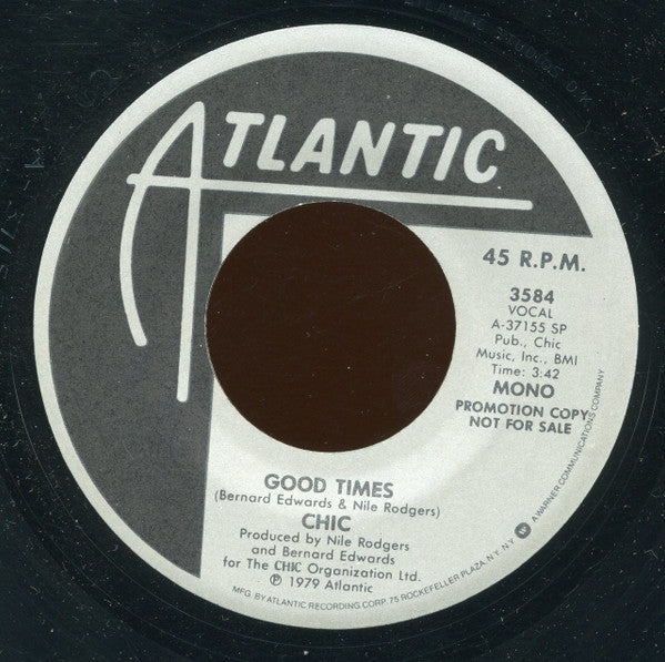 Chic : Good Times (7", Single, Mono, Promo, Spe)