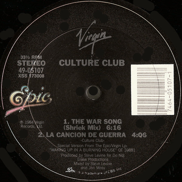Culture Club : The War Song (Ultimate Dance Mix) (12")