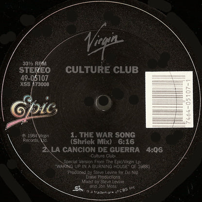 Culture Club : The War Song (Ultimate Dance Mix) (12")