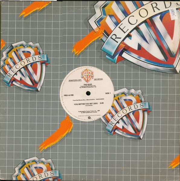 The Who : You Better You Bet (12", Promo)