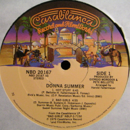 Donna Summer : Hot Stuff / Bad Girls (12", S/Sided, Mixed, 72)