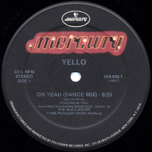 Yello : Oh Yeah (12", 53-)