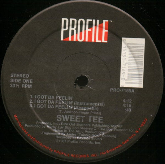 Sweet Tee : I Got Da Feelin' / It's Like That Y'all (12")