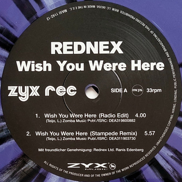 Rednex : Wish You Were Here (12", Maxi, RE, Col)