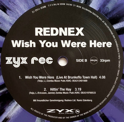 Rednex : Wish You Were Here (12", Maxi, RE, Col)