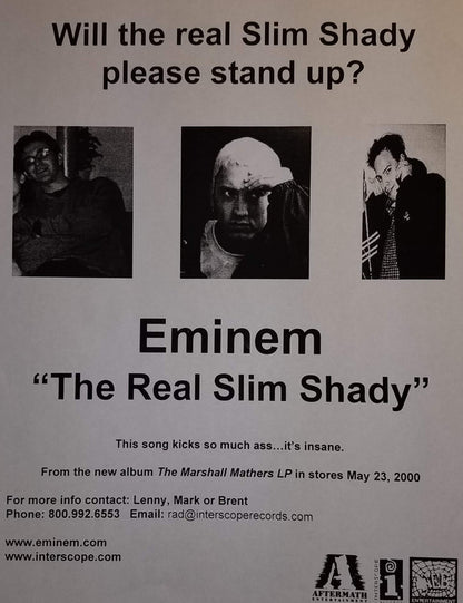 Eminem : The Real Slim Shady (12", Single)