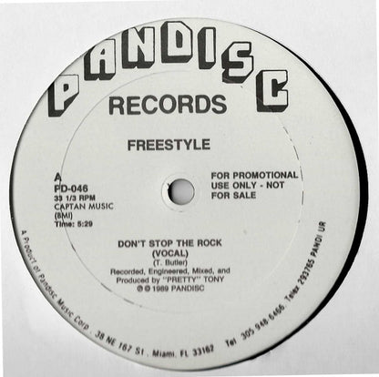 Freestyle : Don't Stop The Rock (12", Promo, RE)