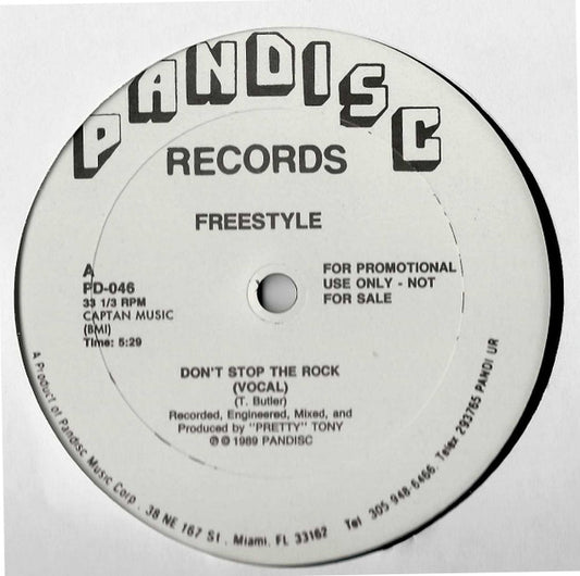 Freestyle : Don't Stop The Rock (12", Promo, RE)