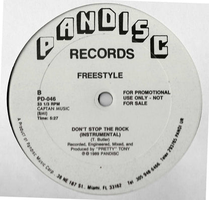 Freestyle : Don't Stop The Rock (12", Promo, RE)