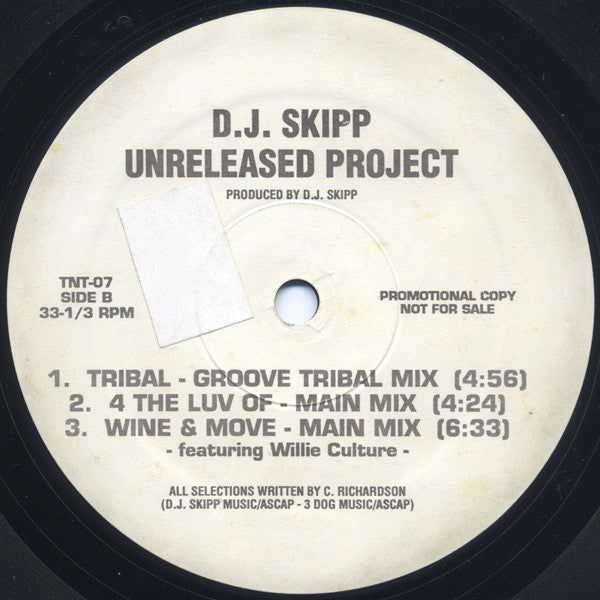 D.J. Skipp* : Unreleased Project (12", Promo)