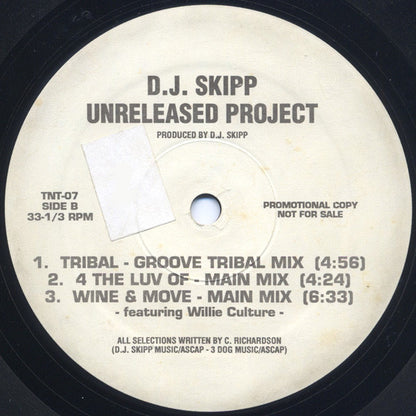 D.J. Skipp* : Unreleased Project (12", Promo)
