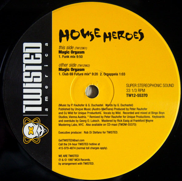 House Heroes : Magic Orgasm (12")
