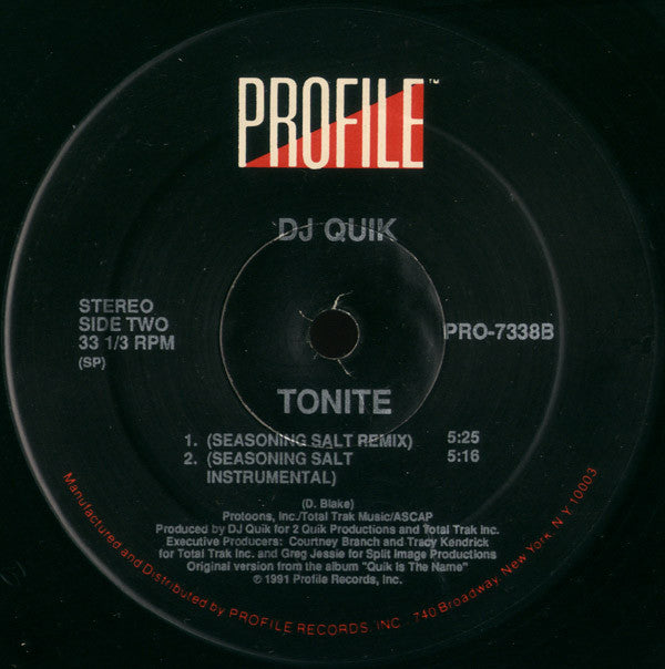 DJ Quik : Tonite (12")