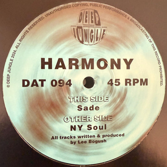 Harmony* : NY Soul / Sade (12")