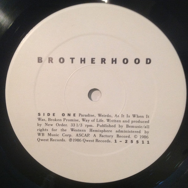 New Order : Brotherhood (LP, Album, SRC)