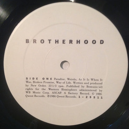 New Order : Brotherhood (LP, Album, SRC)