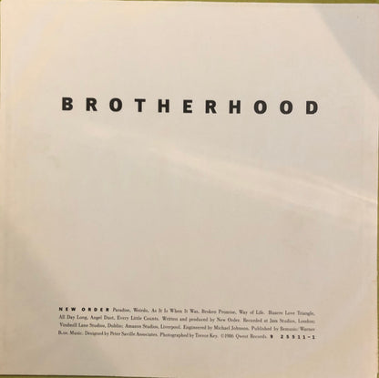 New Order : Brotherhood (LP, Album, SRC)