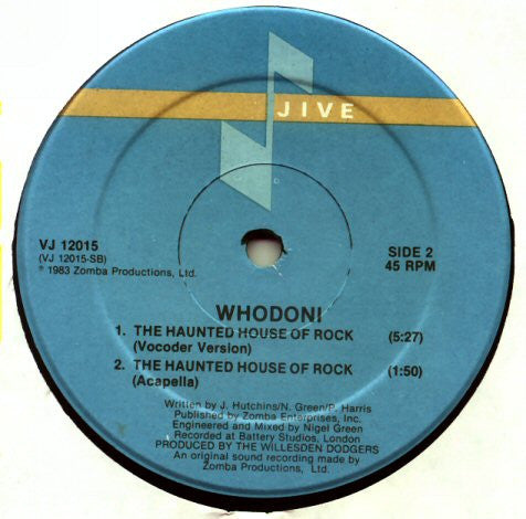 Whodini : The Haunted House Of Rock (12", M/Print)