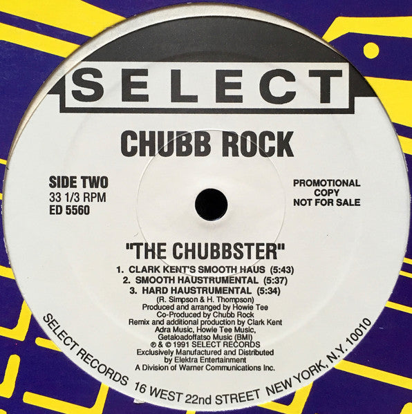 Chubb Rock : The Chubbster (12", Promo)