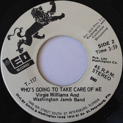 Virgie Williams And Washington Jamb Band : Shake Time Nursery Rhyme  (7")