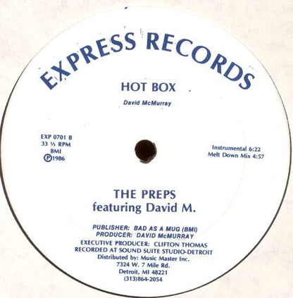 The Preps Featuring David M.* : Hot Box (12")