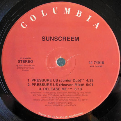 Sunscreem : Pressure US (12")