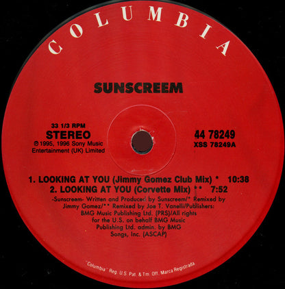 Sunscreem : Looking At You (12")
