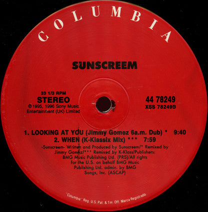 Sunscreem : Looking At You (12")
