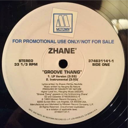 Zhané : Groove Thang (12", Promo)