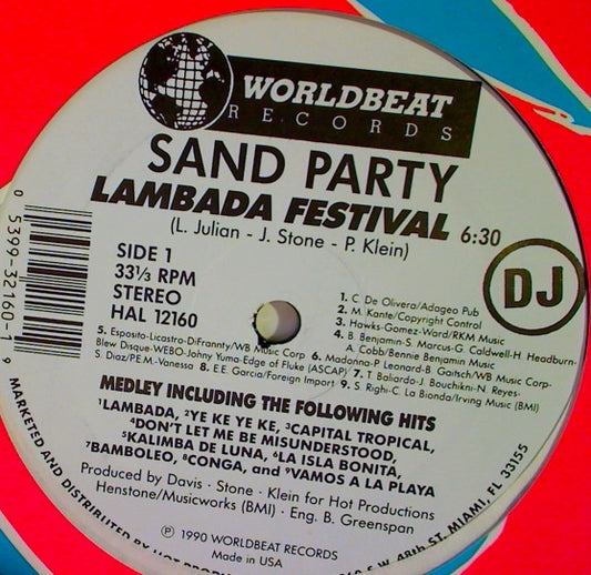 Sand Party : Lambada Festival (12", Promo)