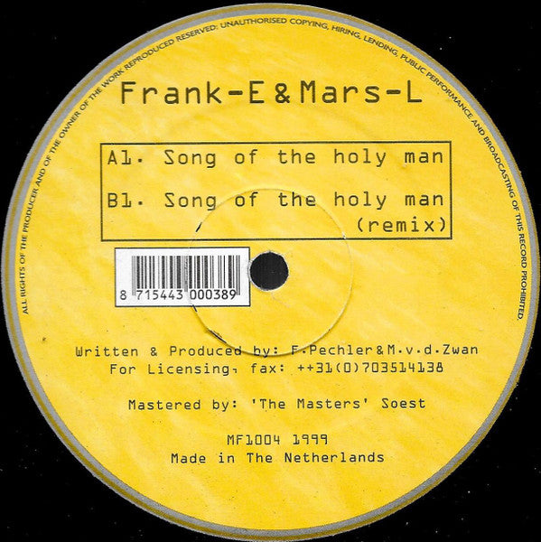 Frank-E & Mars-L : Song Of The Holy Man (12")